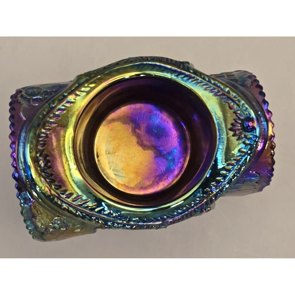 Vintage Toothpick‎ Holder  Ohio Summit Art Glass Event , Saddle On A Barrel 1972